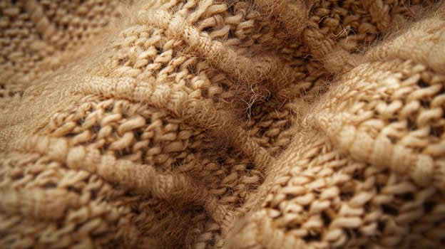 Close-up of woolen knit texture background, creating a visually appealing display