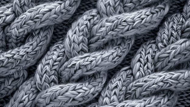 Close-up of woolen knit texture background, creating a visually appealing display