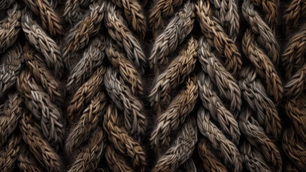 Close-up of woolen knit texture background, creating a visually appealing display