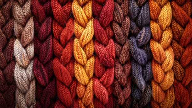Woolen texture in autumn colors, creating a visually appealing display