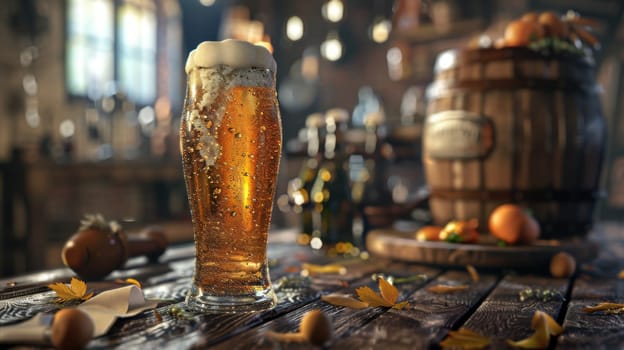 Craft beer background with bottle