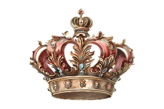 A crown with jewels cut out vintage isolated illustration