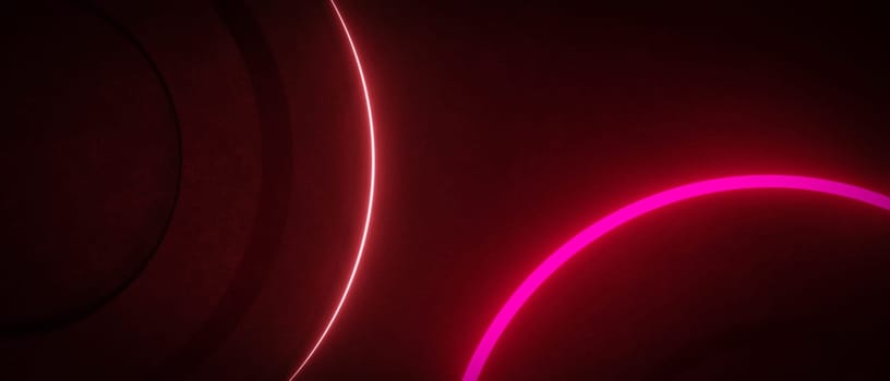 Abstract Neon Light Design Trendy Banner Background