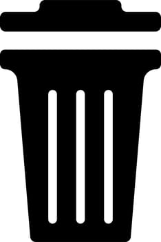 Trash bin icon trash can with lid stock illustration