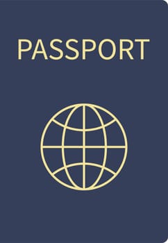 International blue passport,  travel  another country stock illustration