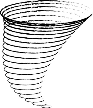 Icon cyclone tornadoes linear flat style. vector illustration