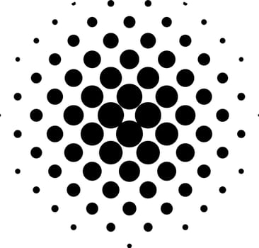 Halftone circles size, circles gradations dot pop, art pattern