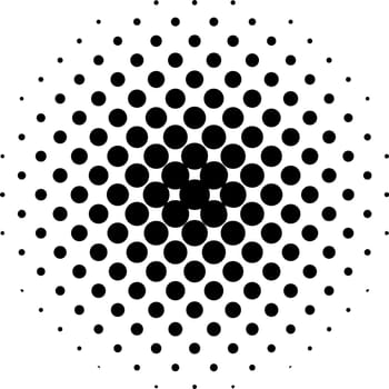 Halftone circles size circles gradations, dot pop art pattern
