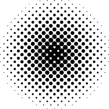 Halftone circles size, circles gradations dot pop art pattern