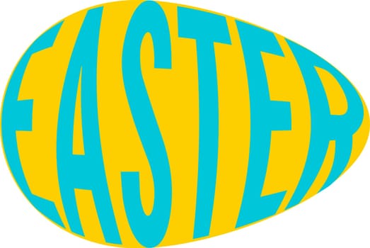 Easter eggs with the word Easter, vector