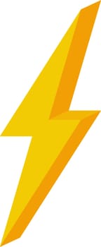 Lightning yellow 3d simple sign energy brainstorming, bright new idea
