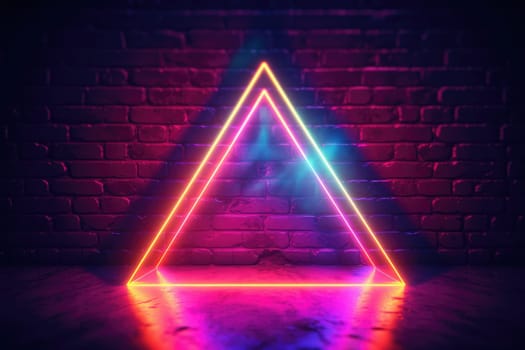 Synthwave Triangle, photorealistic. Generative AI image weber.