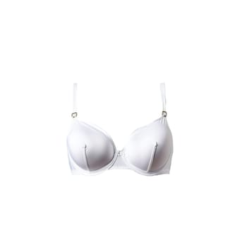 Sleek minimalist t shirt bra in crisp white gliding smoothly clean lines modern simplicity. Woman lingerie isolated on transparent background.
