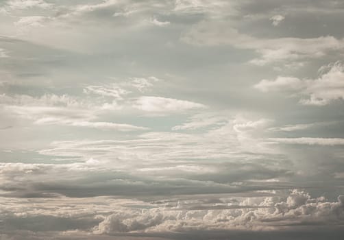 Beautiful sky with clouds background. The softness of the clouds and the brightness of the sky. Light blue background. Relaxing feeling and inspirational, Nature abstract composition, Space for text, Selective focus.