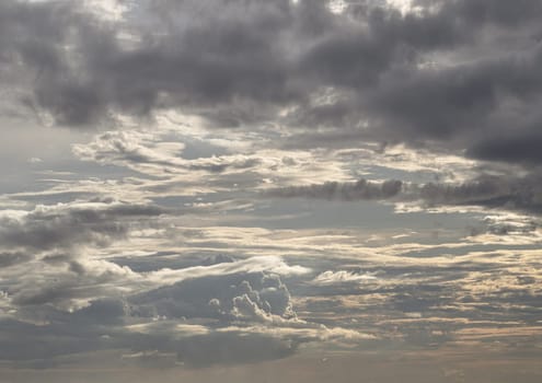 Colorful dramatic sky with cloud at sunset. Amazing clouds like a heaven for background wallpaper and texture, Concept idea of Imaginative clouds nature, Nature abstract composition, Space for text, Selective focus.