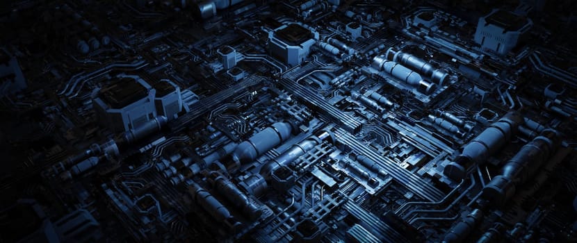 Abstract futuristic electronic circuit technology background