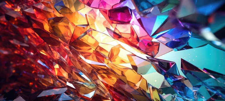 broken glass, colorful crystal texture, ai