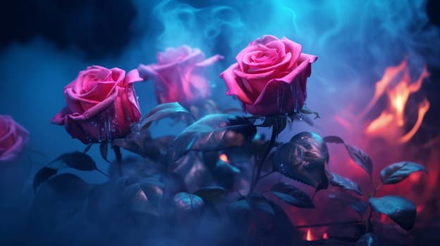 A beautiful arrangement of pink roses.