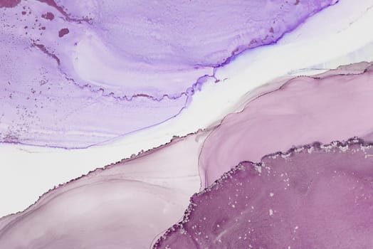 This artwork features elegant swirls of purple and white watercolor, blending harmoniously to create a soothing, abstract composition that invites contemplation.