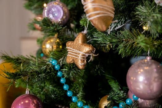 Christmas background. Family holiday Christmas tree