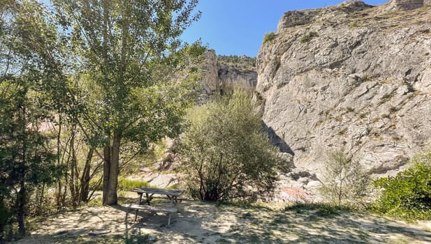 Harmankaya Canyon, Bilecik, Turkey. Harmankaya Canyon is located in Harmankaya Nature Park. Magnificent natural scenery, hills and rocks in which the canyon is located.