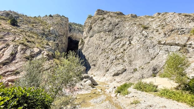 Harmankaya Canyon, Bilecik, Turkey. Harmankaya Canyon is located in Harmankaya Nature Park. Magnificent natural scenery, hills and rocks in which the canyon is located.