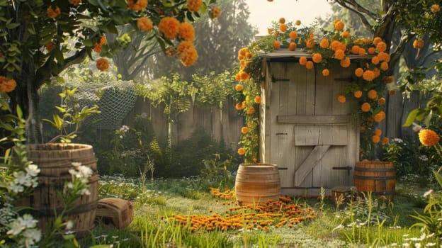 Beekeeping and Honey Harvesting Backdrop