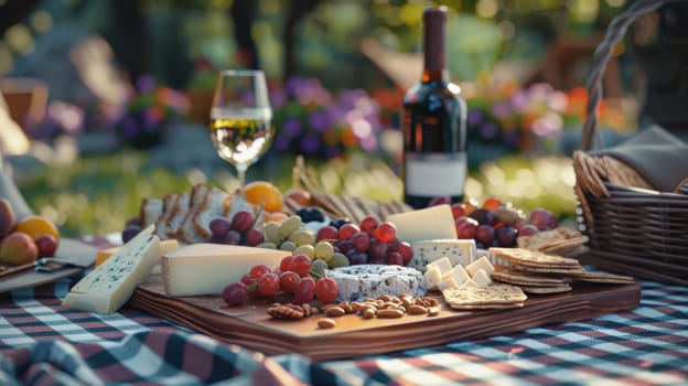 Cheese board featuring a variety of artisan cheeses