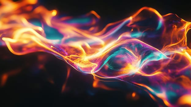 Abstract Colorful Smoke Background,  Vibrant Hues and Fluid Motion