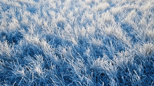 Frost Covered Grass,  A Wintry Landscape