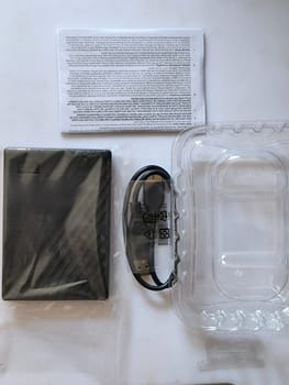 31 August 2024 Beer-Sheva , Israel hard drive My Passport , black computer accessories objects. High quality photo