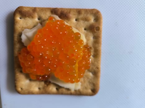 red caviar, healthy food, snack, white background texture. High quality photo