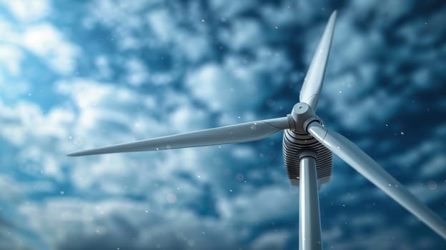 Wind turbines standing in water generate electricity. Wind turbines in the Netherlands.