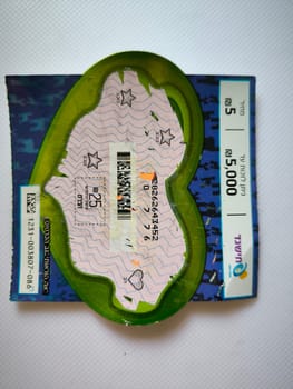26 August 2024 Beer- Sheva Israel, israeli lottery ticket, game, paper text. High quality photo