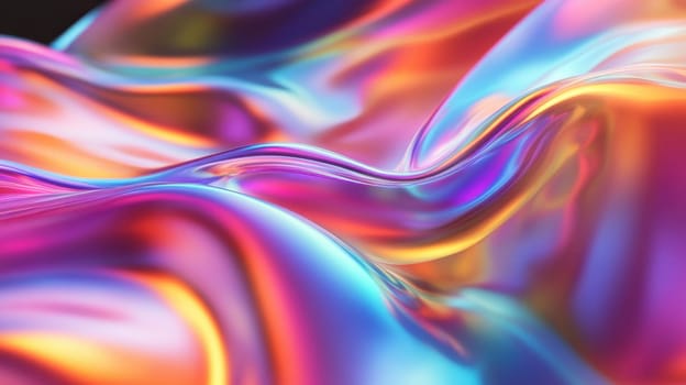 Abstract Iridescent Fluid Background