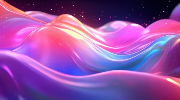 Abstract Colorful Waves Background
