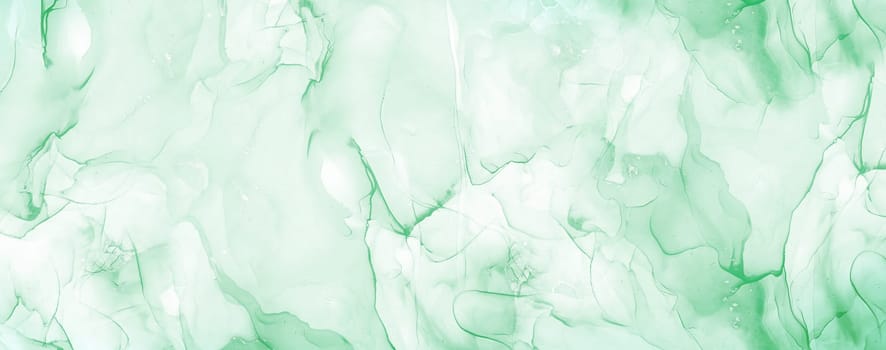Abstract Green Ink Swirl Banner Background