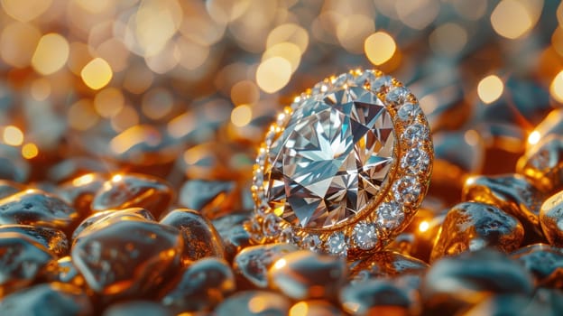 Luxury jewelry with diamonds.
