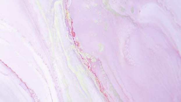 A marbled texture features gentle swirls of pastel pink intermingled with subtle gold accents, creating an elegant and soothing visual effect suitable for various applications.