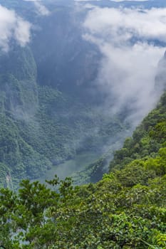 Sumidero Canyon National Park, Mexico. Natural wonder, adventure, and scenic landscape concept.