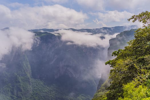 Sumidero Canyon National Park, Mexico. Natural wonder, adventure, and scenic landscape concept.