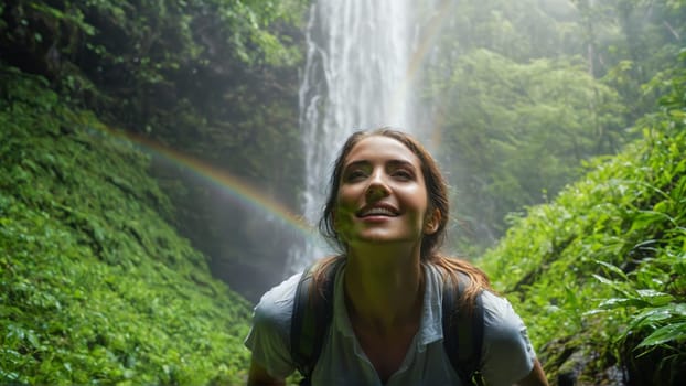 Close up woman outdoors portrait