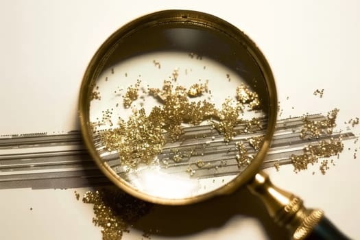 Magnifying glass on a plain white background for enhanced visibility and detail examination