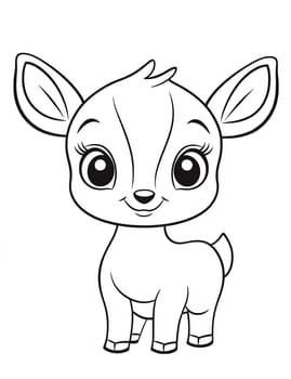 A cute little deer with big eyes and a smile. It's a cute and cuddly animal that is often associated with innocence and purity