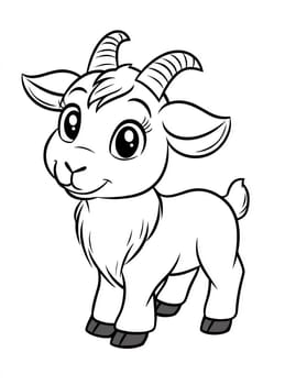 A cute little goat with a big smile on its face. The goat is standing on its hind legs and looking up at the camera