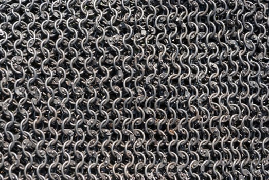 Background from metal rings, chainmail