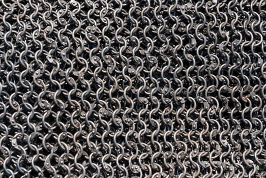 Background from metal rings, chainmail