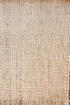 White old-fashioned rustic homespun cloth for background