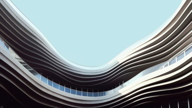 Architecture abstract, curve, wave. Generative AI imageG33.