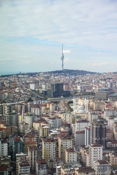 turkey istanbul 17 june 2023. Kucuk Camlica TV Radio Tower in Istanbul.